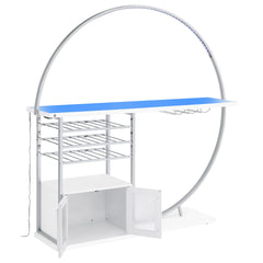Casey White 2-Door LED Home Bar