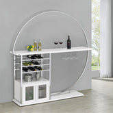 Casey White 2-Door LED Home Bar