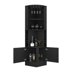 Jamesport 4-Bottle 2-Shelf Bar Cabinet Wenge