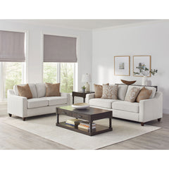 Mahaffey Beige 2-piece Track Arm Living Room Set