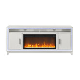 Almera White 72 Inch Fireplace