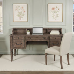 Middleton 64 inch Desk, No Assembly Required, Vintage Hazel Finish