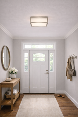 10-inches Brushed Nickel Integrated LED Flush Mount Light