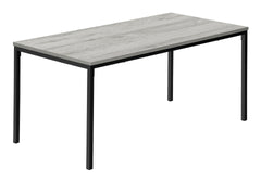 Coffee Table, Accent, Cocktail, Rectangular, Living Room, 40"l, Grey Laminate, Black Metal, Contemporary, Modern