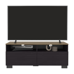 TV Stand, 2 Doors, 2 Shelves, Chesnut / Light Brown