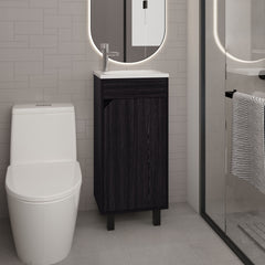 Bathroom Vanity with SInk, 1 Door, 4 Legs