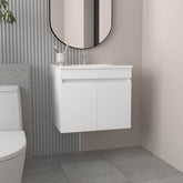 Bathroom Vanity with Sink, 2 Doors, 2 Shelves