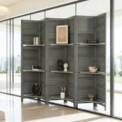6 Panel Folding Room Divider Screen Privacy Screen Freestanding
