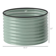 Metal Planter Box,Set of 2 Raised Garden Bed,with Safety Edging, Easy-to-assemble Stock Tank