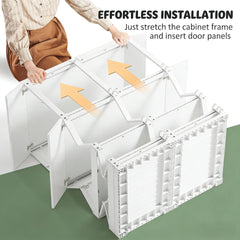 Entryway Storage Cabinet,Portable Wardrobe Closet,Clothes Storage Organizer
