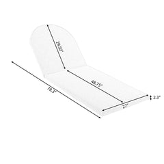 Outdoor Chaise Lounge Chair, Acacia wood Pool Chair with Adjustable Backrest and Cushion, Outdoor Lounge Chair for Beach, Yard, or Poolside (Grey rope)