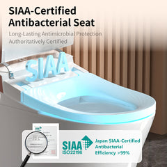 Smart Toilet Bidet with Auto Open Close One Piece Elongated Toilet with Tank Built in,with Warm Water Sprayer and Dryer, Instant Warm Water,Heated Seat,CSA Certified,Power-Outage Flushing Child Mode
