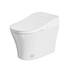 Smart Toilet Bidet with Auto Open Close One Piece Elongated Toilet with Tank Built in,with Warm Water Sprayer and Dryer, Instant Warm Water,Heated Seat,CSA Certified,Power-Outage Flushing Child Mode