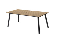 Outdoor Folding Dining Table for 4-6, steel Frame with Umbrella Hole for Patio, Garden, Backyard, Deck, Poolside (yellow)