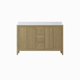 54" Bathroom Vanity Cabinet,Bathroom Wall-Mount Cabinet with Double Basins Sink