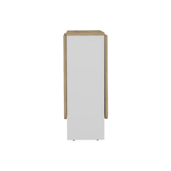 Folding Dining Table Evart, Living Room, White / Macadamia