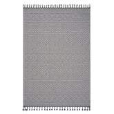 Guros Collection 5X7 White / Geometric Indoor / Outdoor Area Rug