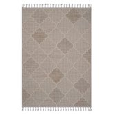 Guros Collection 6X9 Cream / Trellis Indoor / Outdoor Area Rug