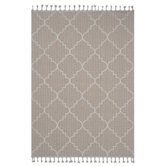Guros Collection 5X7 Ivory / Trellis Indoor / Outdoor Area Rug