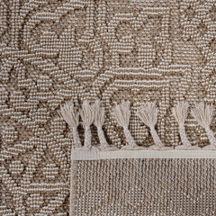 Guros Collection 5X7 Beige / Medallion Indoor / Outdoor Area Rug