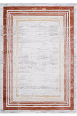 MARFI Collection 6X9 Brown / Ivory / Bordered Area Rug
