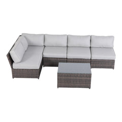 4-Person Outdoor Wicker Seating Set with Cushions – Fully Assembled