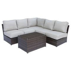 Fully Assembled Wicker 4-Person Outdoor Seating Group with Cushions