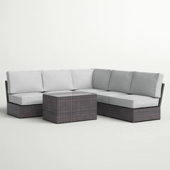 4-Person Outdoor Seating Group with Cushions – Fully Assembled, No Assembly Required