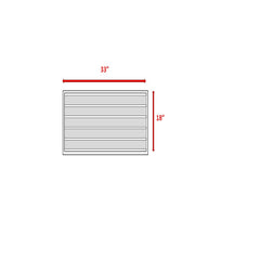 Mixed Grey Slatted Side Table with Aluminum Top – Fully Assembled