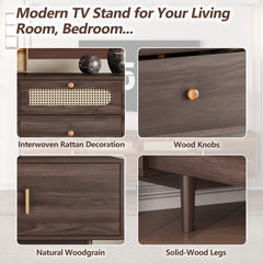 76" TV Stand with Drawers for Living Room/Bedroom, Modern Chic Entertainment Center for TVs Up to 85 inches, Entertainment Center with Storage