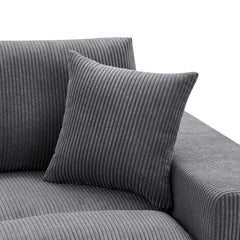 Corduroy Upholstered Symmetrical Modular Sectional