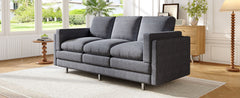 Modern 3-seater Sofa 79.5" Sofa Couch Upholstered Sofa with Dual-layer Seat Cushions for Living Room, Grey