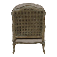 Formal Luxury Accent Chair Plush Cushion Seat and Back Carving Solid Wood Textured Fabric Upholstered Furniture 1pc