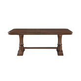 Formal Traditional Design 8-Seater Dining Table with Self-Storing Leaf Cherry Finish Wooden Dining Furniture 1pc