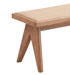 Velentina Rattan & Natural Finish Bench
