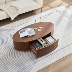 Modern Luxury Oval Coffee Table, Elegant Living Room Accent Piece