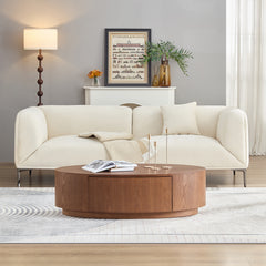 Modern Luxury Oval Coffee Table, Elegant Living Room Accent Piece