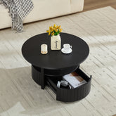 Round Storage Coffee Table Perfect For Living Room Movie Nights & Snack Organizing Sessions