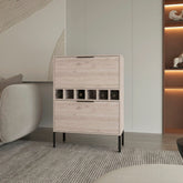 Winthrop 6-Bottle Rectangle Bar Cabinet Light Grey