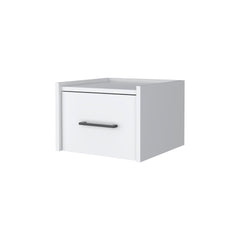 White Wall-Mounted Floating Nightstand