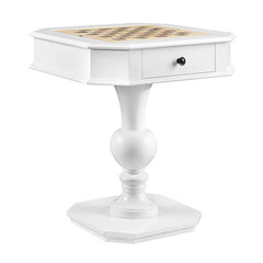 White Game Table with 2-drawer