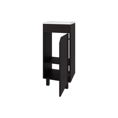 Wengue Bathroom Vanity with Integrated Sink