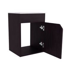 Wengue Bathroom Floating Vanity with a Door