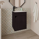 Wengue Bathroom Floating Vanity with a Door