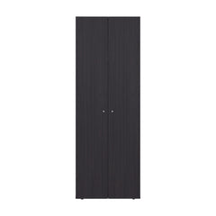 Wenge 2-Door Tall Wardrobe Cabinet with 4 Shelf and Vertical Storage