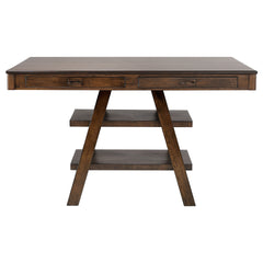 Ferrara Walnut 2-Drawer Counter Height Table