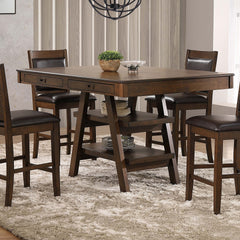 Ferrara Walnut 2-Drawer Counter Height Table