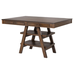 Ferrara Walnut 2-Drawer Counter Height Table