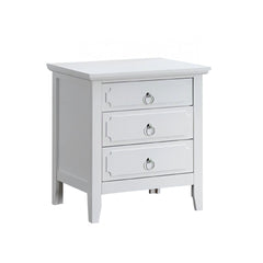 Hammond G0091-N 3 Drawer Nightstand White