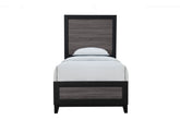 SOLUTO GREY AND BLACK TWIN BED